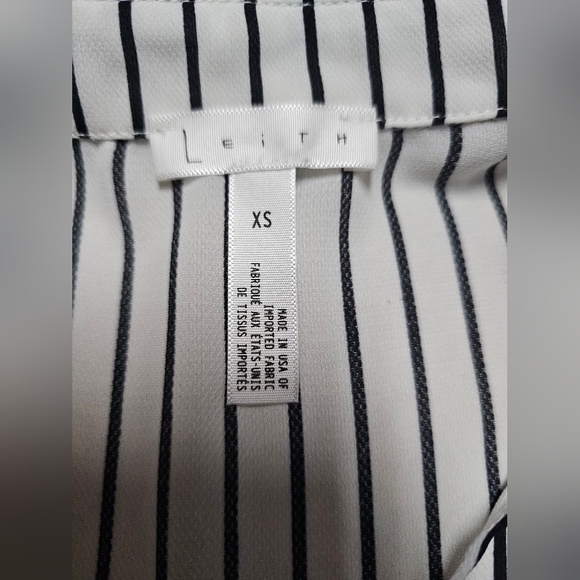 Leith stripe high low blouse top shirt xs - Picture 4 of 4